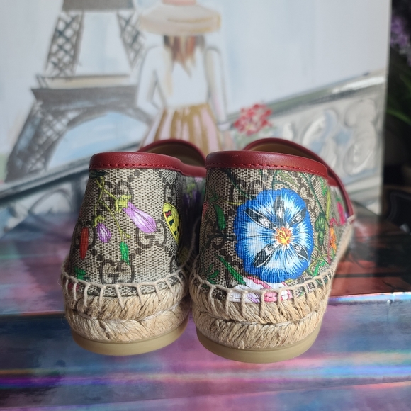 GUCCI GG Blooms Supreme women's  Espadrille. Available in size 37.5 - Picture 7 of 13